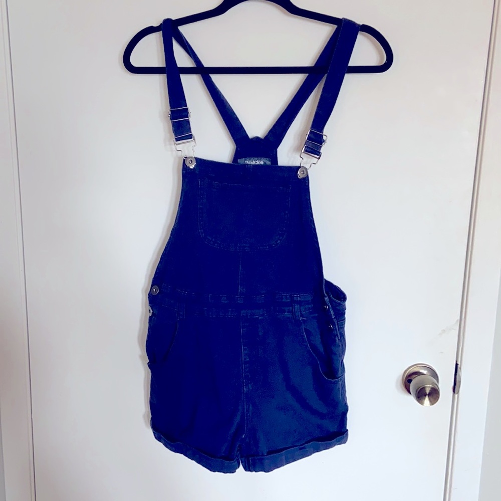 Blue short overalls, barely worn